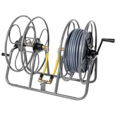 Agrati Twin Static Mount Microbore Hose Reel 10 Bar 100M x 2