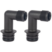 Flojet Pump Quick Connect Port Kit 22mm QC x 14 Quest Thread 90° 20381-714