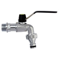 Garden tap 1/2"BSP male inlet QR garden hose adaptor outlet