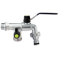 Garden tap 1/2"BSP male inlet 1x 3/4"BSP male outlet