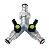 Garden Hose 2 Way Manifold QR Adaptors Garden Hose 2 Way Manifold QR Adaptors