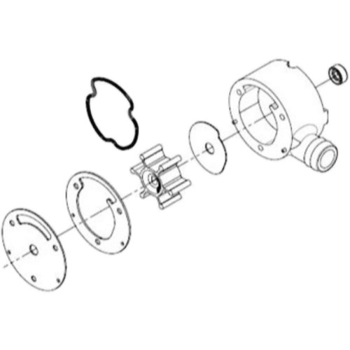 SHURflo 9457100 Macerator Impeller Replacement Kit - Water Pump Repair Part