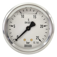 Wika Low Pressure Gauge 0-25 Bar 63mm 1/4"M Rear Entry 548025