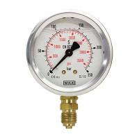 Wika High Pressure Gauge 0-400 Bar 63mm 1/4" Side Entry 549402