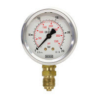 Wika High Pressure Gauge 0-250 Bar 50mm 1/4" Side Entry 549352