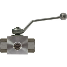 Suttner Ultra High Pressure Ball Valve with Lever Handle 1/2"F X 1/2"F x 1/2"F Zinc Plated Steel 3 way L 70625