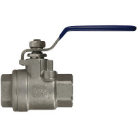 Suttner Ball Valve With Handel Nickel Plated Brass 1"F x 1"F 70550