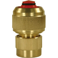 Hozelock Style Brass Coupling 3/4"M With Non Return Valve 728336