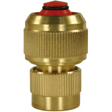 Hozelock Style Brass Coupling 1/2"M With Non Return Valve 728335