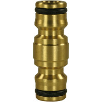 Hozelock Style Hose Connecting Double Plug Brass 1/2" 728340 