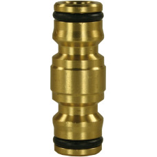 Hozelock Style Hose Connecting Double Plug Brass 1/2" 728340 