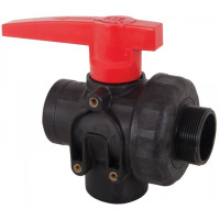 Geoline Polypropylene 3 Way Ball Valve T Port 8216404