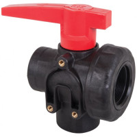 Geoline Polypropylene 3 Way Ball Valve L Port 8216407 Geoline Polypropylene 3 Way Ball Valve L Port 8216407