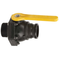 Banjo Polypropylene Stubby Ball Valve 9901-VSFMT300FP 3" Thread Viton