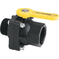 Banjo Polypropylene Stubby Ball Valve 9901-VS204FP 2" Thread Viton