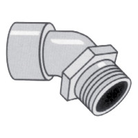 Hypro 45° Threaded Elbow 3/4" Male 3/4" Female (Nylon) 9902-SE34B Hypro 45° Threaded Elbow 3/4" Male 3/4" Female (Nylon) 9902-SE34B