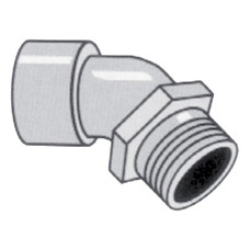 Hypro 45° Threaded Elbow 3/4" Male 3/4" Female (Nylon) 9902-SE34B