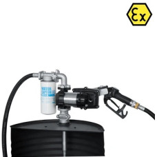 Piusi EX50 Fuel Transfer ATEX Drum Pump Kit 50ltrs Per Min (12v) Automatic Nozzle