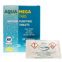 AquaTabs Mega Tabs Water Purifying Tablets Box of 20