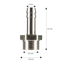 Hosetail Brass 3/8" Male 8mm 71050