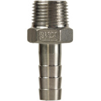 Suttner Hose Tail Stainless Steel 1/4" Male 6mm GS015
