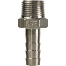 Suttner Hose Tail Stainless Steel 1/2" Male 10mm GS017-10