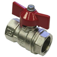 Suttner - Ball Valve Red Handle Nickel Plated 1/4"F x 1/4 F GS1425