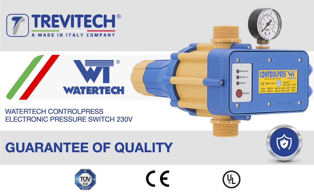 Watertech Controlpress Electronic Pressure Switch 230v