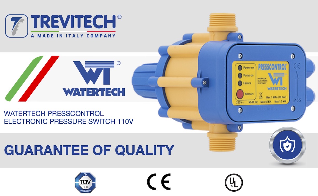 Watertech Presscontrol Electronic Pressure Switch 110v